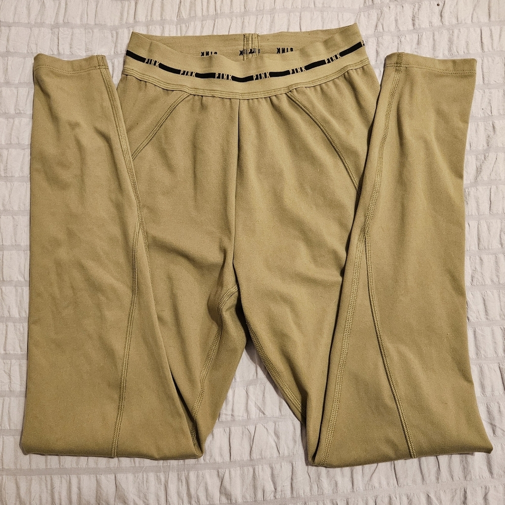 Pink Active M Workout Pants Leggings Gym Running Olive Army Green